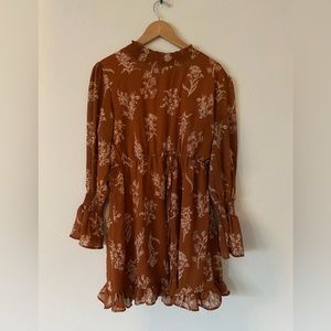brick brown dress